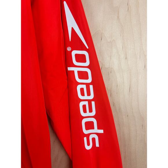 Speedo Red Neon Yellow Pullover Windbreaker Jacket Men’s XL Athletic - Picture 8 of 11